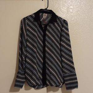 Anne Klein Cuff Blouse